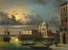 La Punta della Dogana e Santa Maria della Salute a Venezia al chiaro di luna - Giovanni Grubacs — vista dell’opera