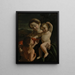 La Vierge à l'Enfant avec le petit saint Jean-Baptiste - Giovanni Lanfranco — quadro incorniciato alla parete