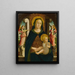 La Vierge à l'Enfant trônant avec deux anges - Giovanni Mazone — quadro incorniciato alla parete
