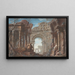Caprice architettonico con un arco monumentale - Giovanni Niccolò Servandoni — quadro incorniciato alla parete