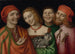 Tre uomini con una donna che tiene un gatto - Giovanni Paolo Lomazzo — vista dell’opera