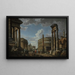 Un caprice architettonico con figure tra rovine romane - Giovanni Paolo Panini — quadro incorniciato alla parete