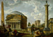 Vista fantastica con il Pantheon e altri monumenti dell'antica Roma - Giovanni Paolo Panini — vista dell’opera