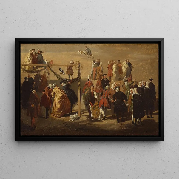 Festival sulla Piazza Navona - Giovanni Paolo Panini — quadro incorniciato alla parete