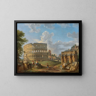 Giovanni Paolo Panini - Landscape with the Colosseum and Arch of Constantine Rome.webp