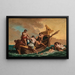 Marinisti che salvano un giovane ragazzo alla deriva in mare in una cesta - Giovanni Paolo Panini — quadro incorniciato alla parete