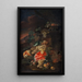 Nature morte di frutti con un paesaggio sullo sfondo - Giovanni Paolo Spadino — quadro incorniciato alla parete