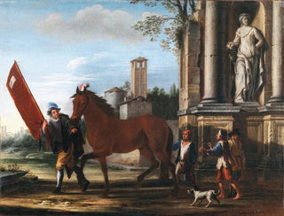 Giovanni Reder - Preparing For The Race Of The Berber Horses Rome.webp