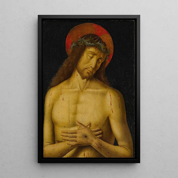 Il Cristo come uomo di dolori - Giovanni Santi — quadro incorniciato alla parete