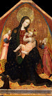 Vierge à l'Enfant avec deux anges et un donateur - Giovanni di Paolo — vista dell’opera