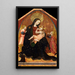 Vierge à l'Enfant avec deux anges et un donateur - Giovanni di Paolo — quadro incorniciato alla parete