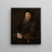 Ritratto di un gentiluomo - Girolamo Mazzola Bedoli — quadro incorniciato alla parete