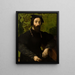 Ritratto di un musicista - Girolamo Mazzola Bedoli — quadro incorniciato alla parete