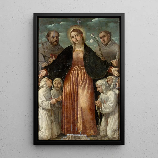La Vierge de Miséricorde - Girolamo Romanino — quadro incorniciato alla parete