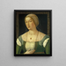 Ritratto di una giovane donna - Girolamo di Benvenuto — quadro incorniciato alla parete