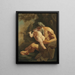 Saturno che divora il suo bambino - Giulia Lama — quadro incorniciato alla parete