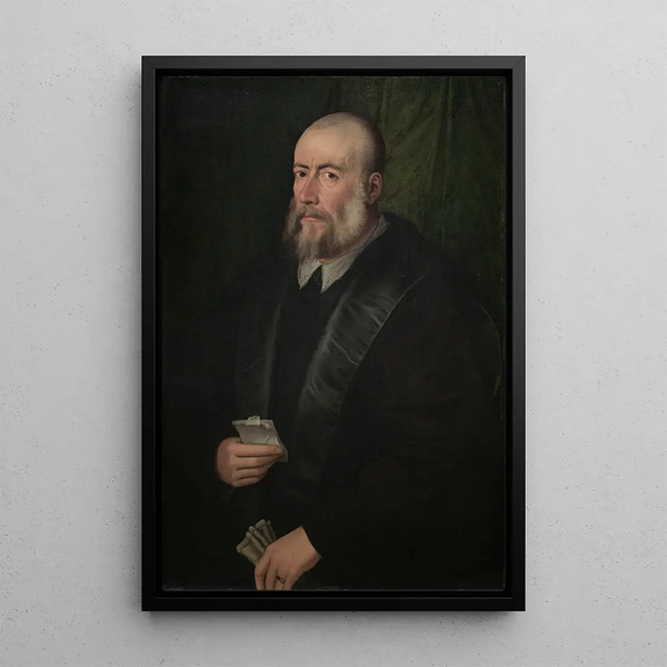 Portrait d'un vieil homme - Giulio Campi — quadro incorniciato alla parete