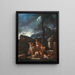 Bacchanale con putti - Giulio Carpioni — quadro incorniciato alla parete