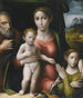 Il matrimonio mistico di Santa Caterina - Giulio Raibolini — vista dell’opera