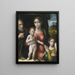 Il matrimonio mistico di Santa Caterina - Giulio Raibolini — quadro incorniciato alla parete