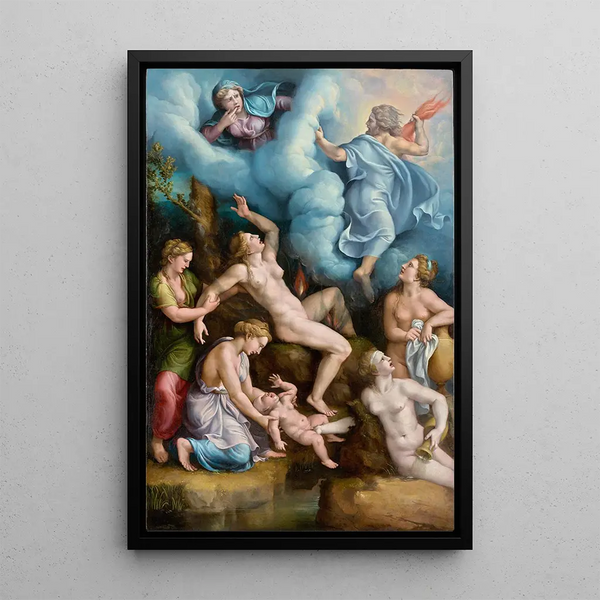La Naissance de Bacchus - Giulio Romano — quadro incorniciato alla parete