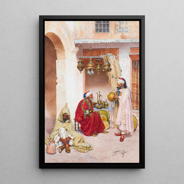 Dans le souk - Giulio Rosati — quadro incorniciato alla parete