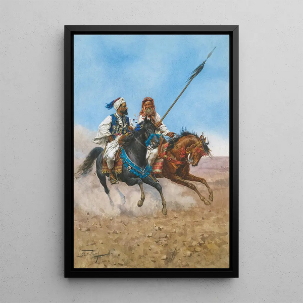 I cavalieri arabi - Giulio Rosati — quadro incorniciato alla parete