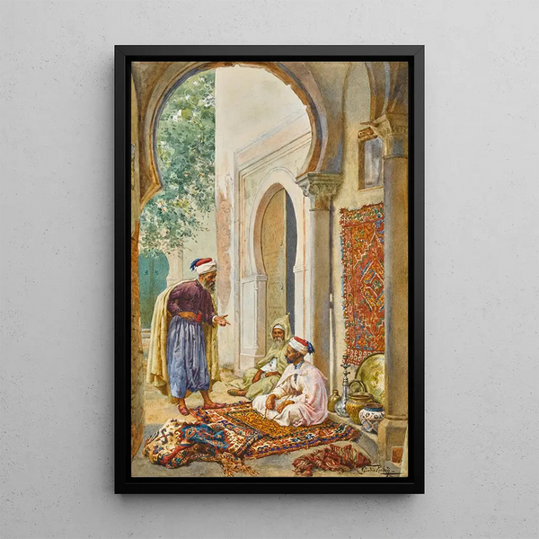 Le marchand - Giulio Rosati — quadro incorniciato alla parete