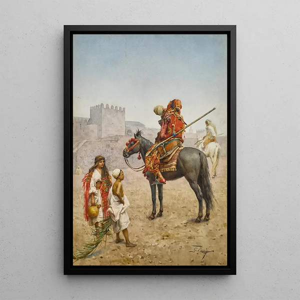 Les vendeurs d'eau - Giulio Rosati — quadro incorniciato alla parete