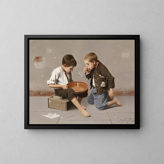 Giulio del Torre - Seifenblasende Kinder.webp