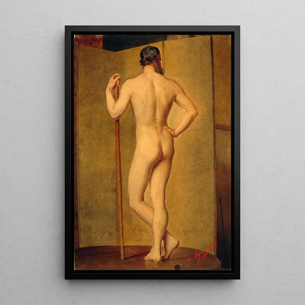 Nu masculin - Giuseppe Agujari — quadro incorniciato alla parete