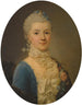 Ritratto di una dama con abito blu e colletto in pizzo - Giuseppe Baldrighi — vista dell’opera