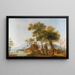 Un paesaggio fluviale bucolico - Giuseppe Bernardino Bison — quadro incorniciato alla parete