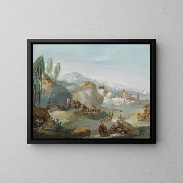 La Thébaïde - Giuseppe Bernardino Bison — quadro incorniciato alla parete