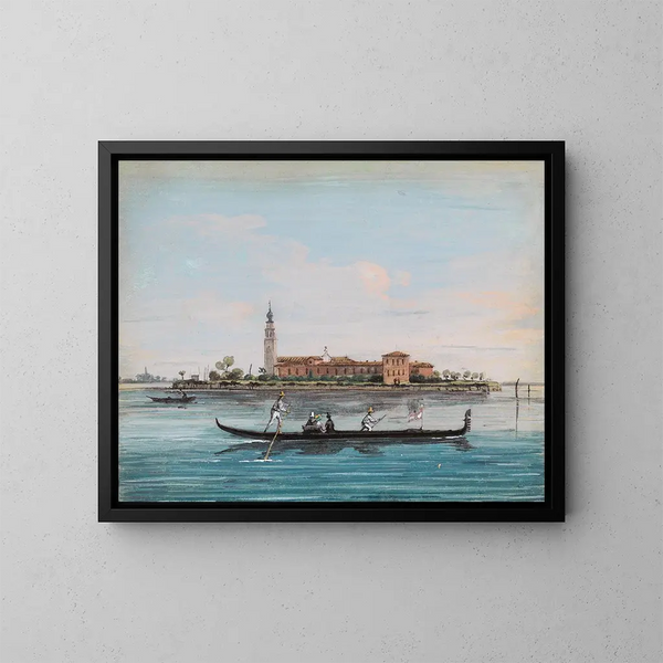 Vista di Venezia da San Lazzaro degli Armeni - Giuseppe Bernardino Bison — quadro incorniciato alla parete