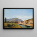Vista di Locarno dal Naviglio Grande - Giuseppe Bisi — quadro incorniciato alla parete