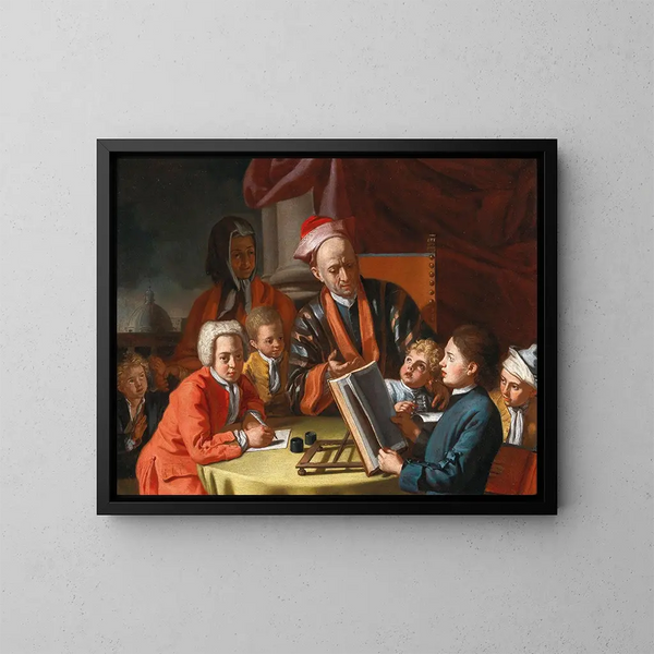 La Leçon - Giuseppe Bonito — quadro incorniciato alla parete