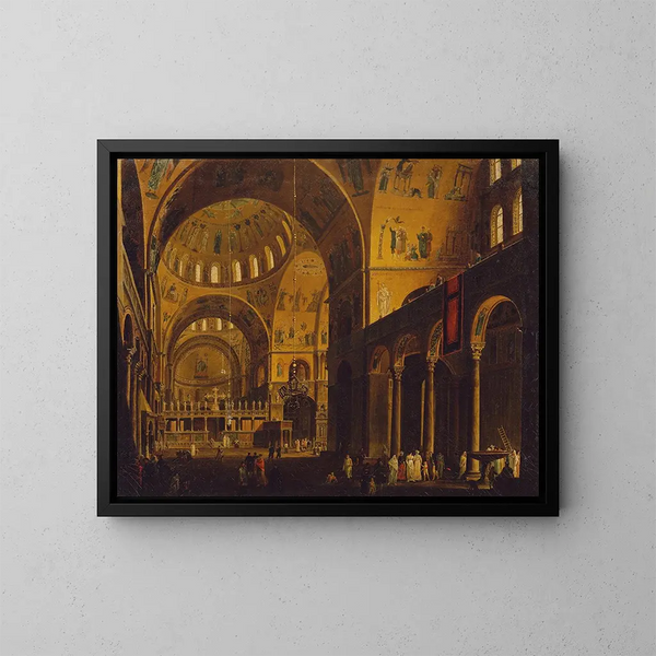 L'interno di San Marco - Giuseppe Borsato — quadro incorniciato alla parete