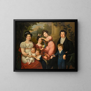 Giuseppe Cammarano - Family portrait believed to be the BorboneSpagna family Maria Isabella with her husband francis i of the two sicilies with their children.webp