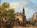 Una scena animata su una piazza del mercato - Giuseppe Canella — vista dell’opera