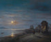Paesaggio costiero sotto la luna crescente - Giuseppe Canella — vista dell’opera