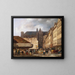 La rue des Prouvaires e la chiesa di Saint-Eustache - Giuseppe Canella — quadro incorniciato alla parete