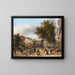 Parigi, vista del Théâtre des Variétés su Boulevard Montmartre - Giuseppe Canella — quadro incorniciato alla parete