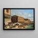Venezia, vista della Riva degli Schiavoni con il Ponte della Paglia - Giuseppe Canella — quadro incorniciato alla parete