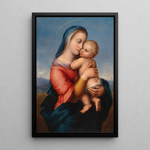 Madone Tempi d'après Raphaël - Giuseppe Mazzolini — quadro incorniciato alla parete