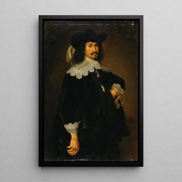 Portrait d'un noble - Giuseppe Nuvolone — quadro incorniciato alla parete