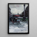 Vue urbaine avec carrosse - Giuseppe Solenghi — quadro incorniciato alla parete