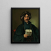 Uomo in veste ottomana - Giuseppe Tominz — quadro incorniciato alla parete