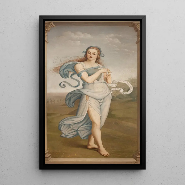 Thalie, muse della commedia - Godfried Guffens — quadro incorniciato alla parete