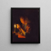 Ragazza che infila un ago alla luce delle candele - Godfried Schalcken — quadro incorniciato alla parete